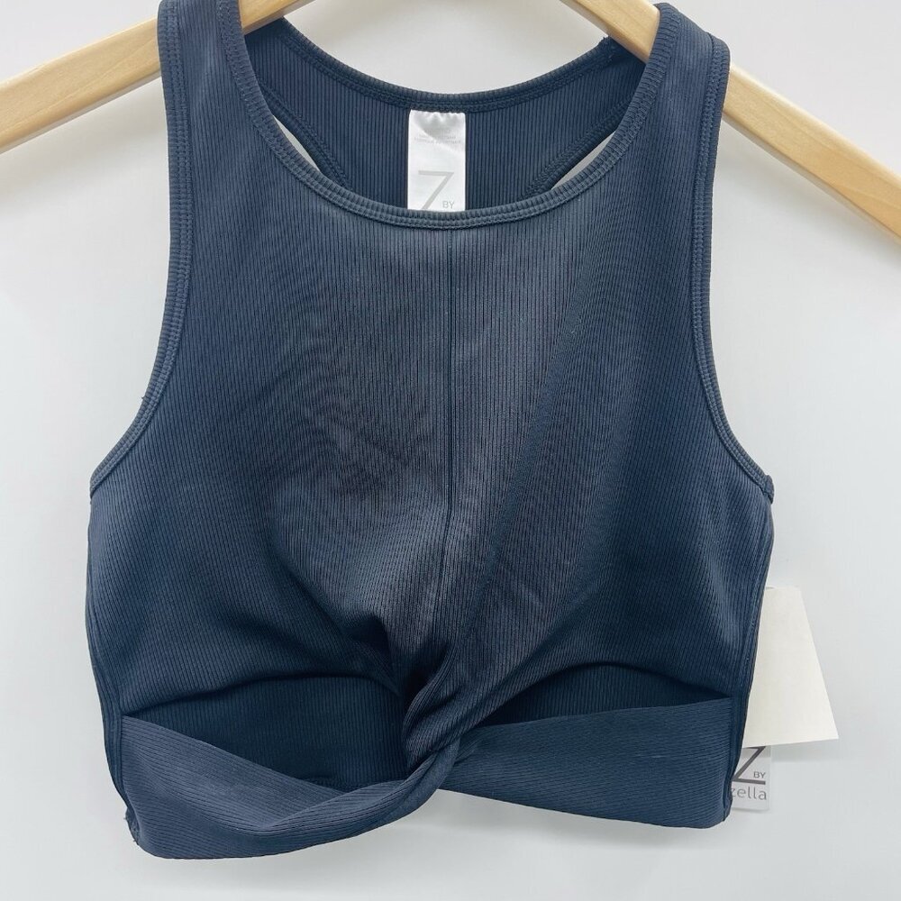 Z by Zella Youth Girls Size Large 10/12 Ribbed Twist Front Racerback‎ Bra 689
